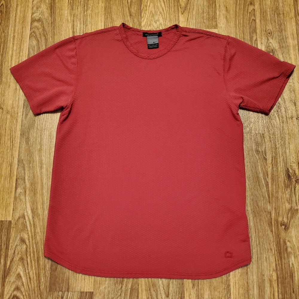 Vintage‎ 90s Nike Sphere Shirt Adult Large Red Athletic Grid Waffle Swoosh